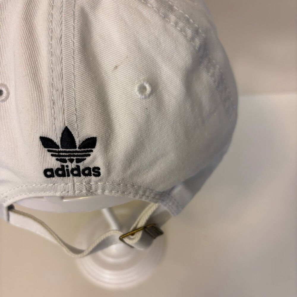 Adidas White Adjustable Back Cotton Packable‎ Baseball Hat Unisex - Picture 5 of 7